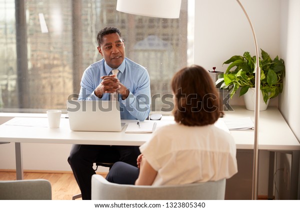 Male Financial Advisor Modern Office Sitting Stock Photo (Edit Now ...