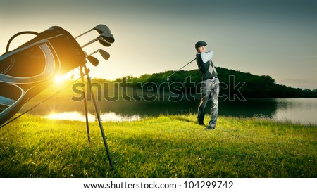 Male golf player