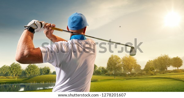 Male Golf Player On Professional Golf Stock Photo 1278201607 | Shutterstock