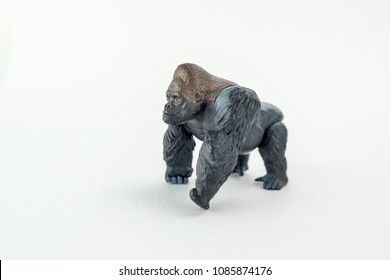 Male gorilla toy isolated