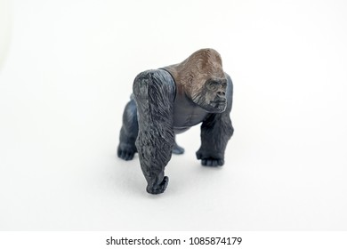 Male gorilla toy isolated