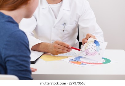 Male Gynecologist Explaining Young Girl Menstrual Period