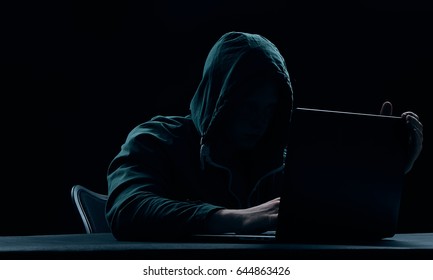 Male Hacker Man Hides Face Man Stock Photo 644863426 | Shutterstock