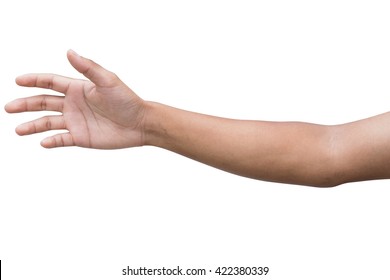 Male Hand And Arm Reaching For Something