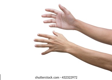 Male Hand And Arm Reaching For Something