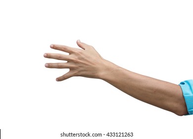 Male Hand And Arm Reaching For Something