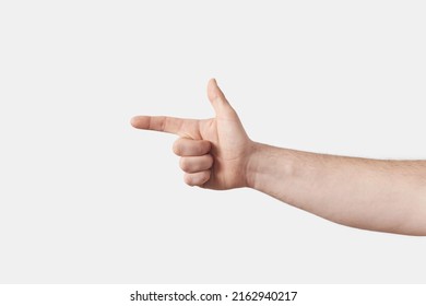 Male Hand ASL Finger Alphabet, L.