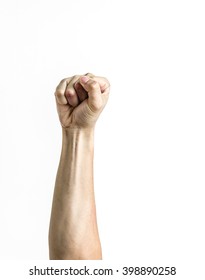 Hand Clenched Fist Pointing Isolated On Stock Photo 1778960423 ...