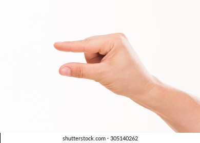 Male Hand Holding Invisible Stock Paper Stock Photo 305140262 ...