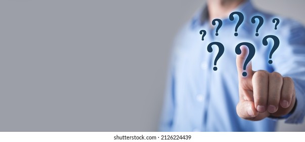 Male Hand Holding Question Marks Stock Photo 2126224439 