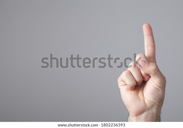 Male Hand Showing One Finger Stock Photo 1802236393 | Shutterstock