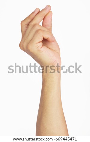 male hand snapping fingers