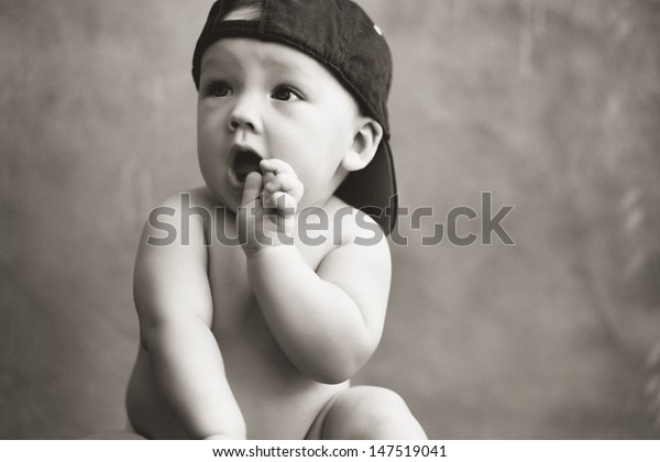 black infant cap