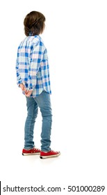 Male Kid Child Model Isolated White Background