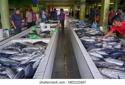 Male, Maldives 23.08.2020: Fish Market In The Capital Of Maldives