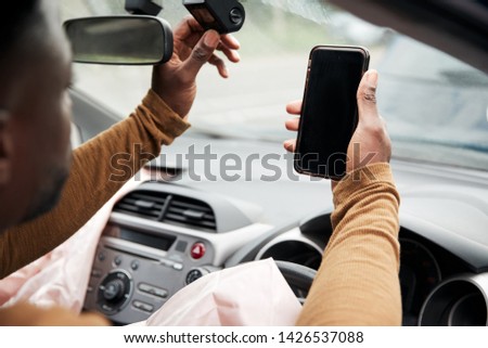 Similar – Image, Stock Photo Car wreck dashboard