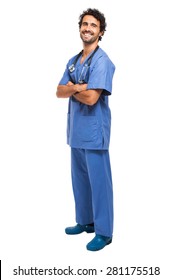 Male Nurse Full Length Portrait