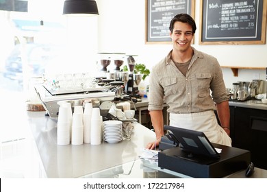 Male Owner Of Coffee Shop