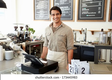 Male Owner Of Coffee Shop