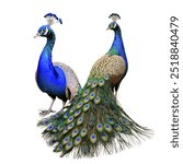 The male peacock is renowned for its extravagant and colorful plumage, which is its most striking feature. 