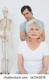 Doctor Stretching Her Patient Neck Medical Stock Photo 300336407 ...