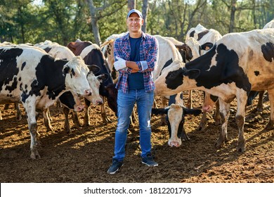 Male Rancher In A Farm