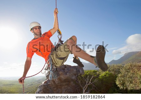 Similar – Image, Stock Photo rock To hold on To swing