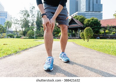 Male Runner Knee Injury And Pain