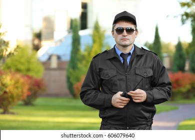 Male Security Guard Park Stock Photo 606079640 | Shutterstock