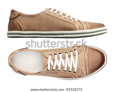 Male shoes over white, with clipping path