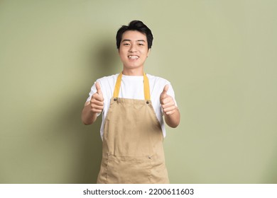 Male Waiter Image On Background