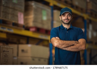 Male Warehouse Worker Portrait In Warehouse Storage