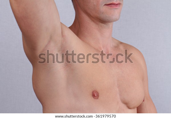 Male Waxing Muscular Male Torso Chest Stock Photo Edit Now 361979570