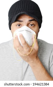 Male Wearing Dust Mask 