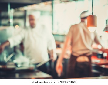 Male Workers Cooking In Turkish Restaurant