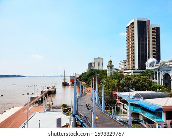 Malecon Of Guayaquil, Ecuador. Guayas River