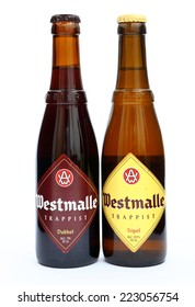 MALESICE, CZECH REPUBLIC - OCTOBER 11, 2014: Bottles Of Belgian Beer Westmalle.