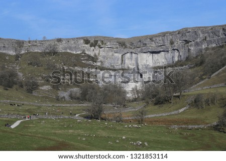 Malham cove from the path from Malham