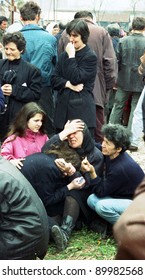 MALI, BOSNIA - MAR 19: A Funeral For Five Bosnian Serb Men Killed The Night Before By Bosnian Muslim Troops Near In Mali Zvornik, Bosnia, On March 19, 1992.