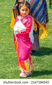 Malibu, California, USA - April 9, 2022. Powwow.  Native Americans Dressed In Full Regalia.  Chumash Day Powwow And Intertribal Gathering.