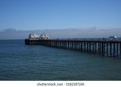 Malibu, California, USA, July 24, 2022: Malibu Sport Fishing Pier Is A Southern California Icon In An Area Once Called The Riviera Of America.