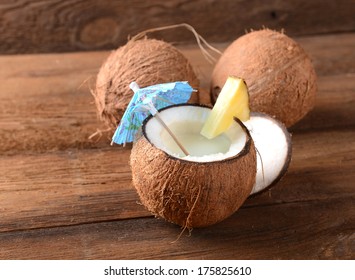 Malibu Drink In Coconut