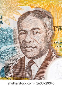 Malietoa Tanumafili II (also Known As Susuga) Portrait From Samoa Banknotes. 