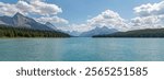 Maligne Lake panorama, Jasper national park, Canada.