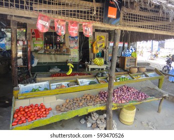 MALINDI/KENYA - SEPTEMBER 4 2013: Streets And Buildings Of Malindi Town. Eastern Africa