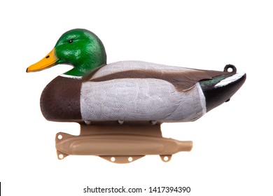 Mallard Duck Decoy isolated on white background
