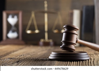 Mallet, legal code and statue of justice. Law concept, studio shots - Shutterstock ID 449678629