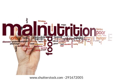 Malnutrition word cloud concept