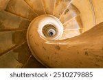 Malta, Mosta. The Sanctuary Basilica of the Assumption of Our Lady, or Rotunda of Mosta, 17th century Catholic church.  Spiral staircase to the gallery inside the dome.