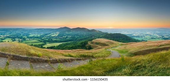 Malvern Hills At Dawn.